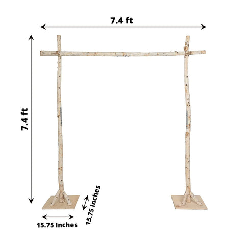 7.5 feet Natural Birch Wood Square Backdrop Stand Rental
