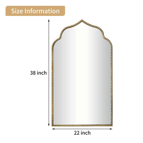 (22 x 38 Inch) Gold Arch Mirror Rental