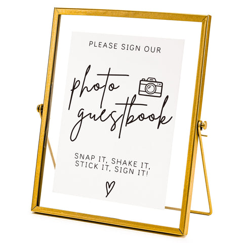 (10 x 8 Inch) Gold “Please Sign Our Guest Book” Sign Rental