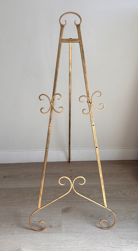 Gold Display Stand Easel, 23" x 24" x 48", Rental