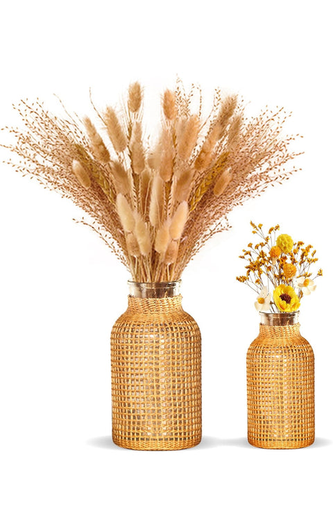 (Set of 2) 8.07 Inch Tall Rustic Farmhouse Vase