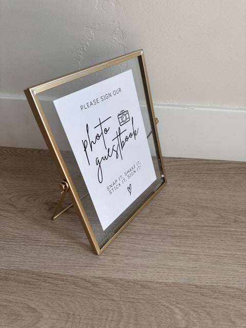 (10 x 8 Inch) Gold “Please Sign Our Guest Book” Sign Rental