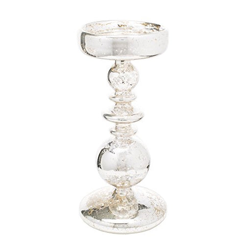 Richland Pillar Candle Holders Unique Mercury Bubble Set of 3