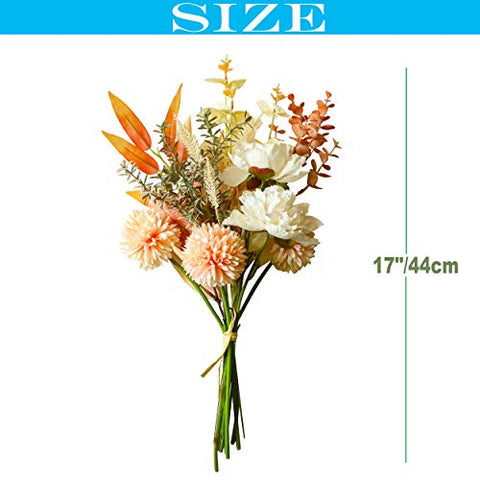 (Set of 2) 17 Inch Boho Style Artificial Flower Bouquets