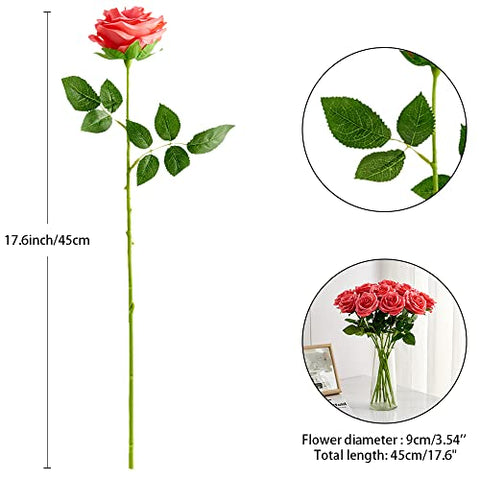 (10 Piece) Artificial Rose Stems