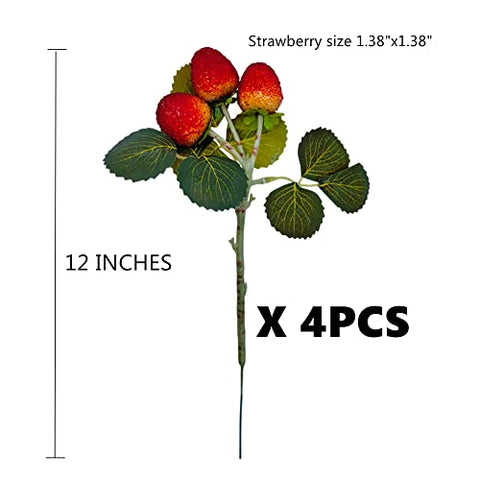 4PCS Artificial Faux Berry