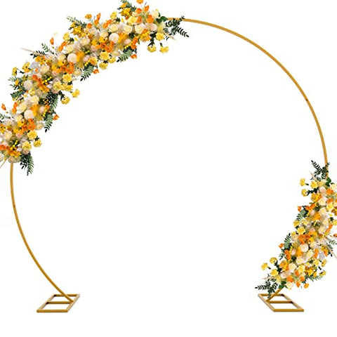 7.2 Feet Tall Gold Round Backdrop Stand