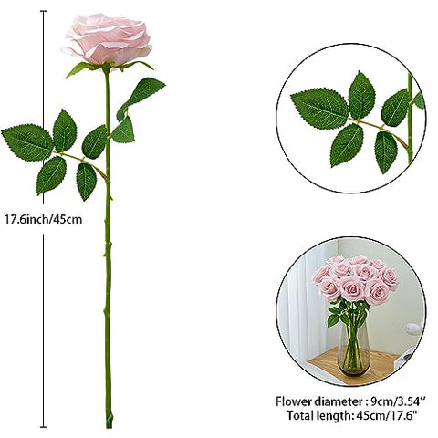 (10 Piece) Artificial Rose Stems