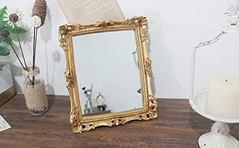 (9.5 x 11 Inch) Gold Vintage Decorative Mirror
