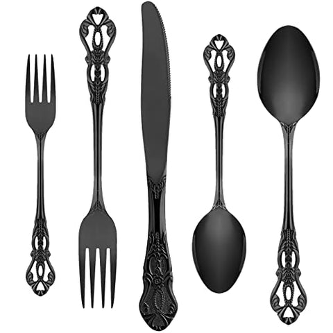 40 Piece (Set for 8) Retro Royal Stainless Steel Silverware Set
