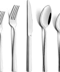 60 Piece (Set for 12) Stainless Steel Silverware Set