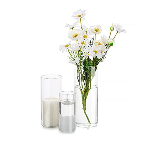Cylinder Glass Vase Set in Bulk