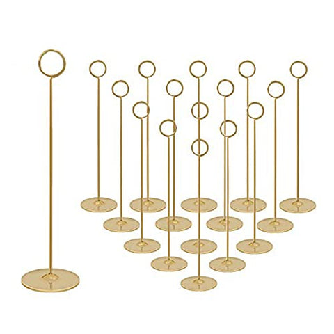 (16 Pieces) 23 Inch Gold Table Card Holder
