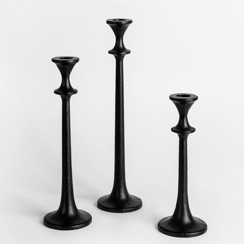 (Set of 3) Iron Taper Candle Holder