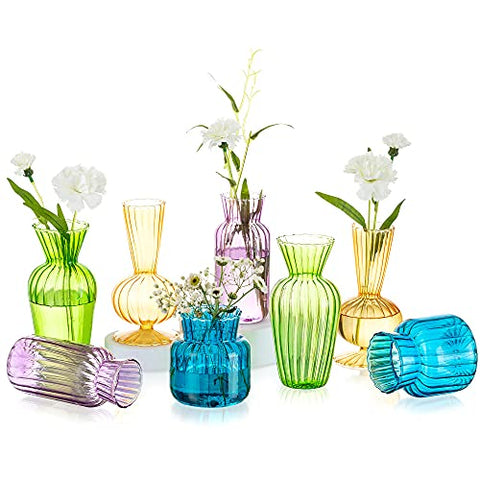 Set of Modern Glass Bud Vases