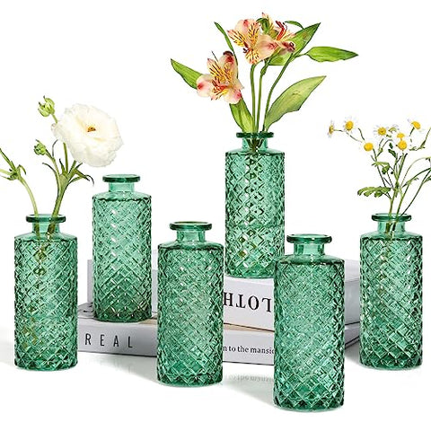 Set of (5.2 Inch Tall) Glass Bud Vases