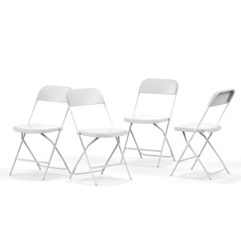 Set of Plastic Folding Chairs