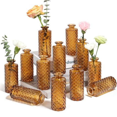 Set of (5.2 Inch Tall) Glass Bud Vases