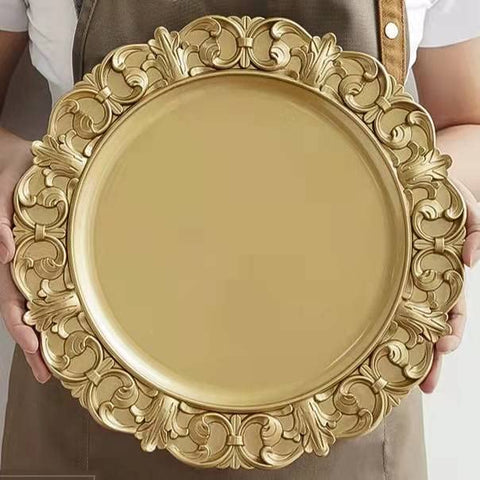 Round Gold Tray 13 Inches