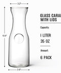 Set of Glass Carafe with Lid