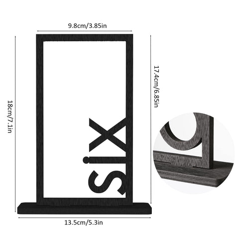 1-20 Black Wooden Table Numbers