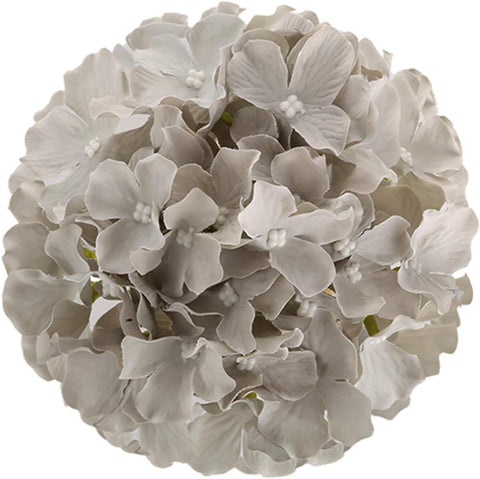 Flojery Silk Hydrangea Heads Artificial Flowers Heads with Stems for Home Wedding Decor,Pack of 10 (Blush) - Elegant Wedding Accents