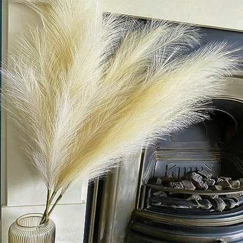 (Set of 10) 38 Inch Stems Faux Pampas Grass