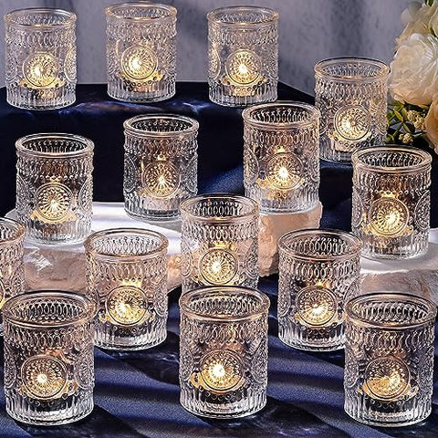 (Set of 36) Glass Candle Holders