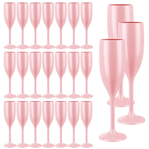 Pink Champagne Flute Glasses