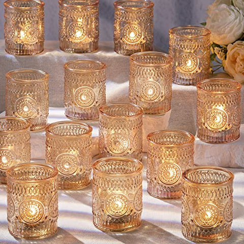 (Set of 36) Glass Candle Holders