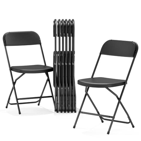 Set of Plastic Folding Chairs