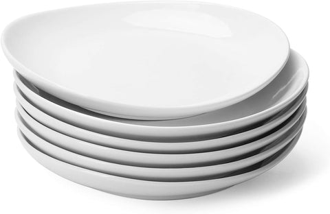 White Small Dessert Plates 7.8 Inch - Set of 6 - Elegant Wedding Accents