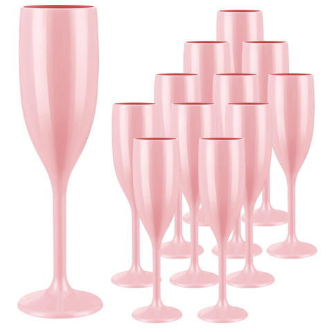 Pink Champagne Flute Glasses