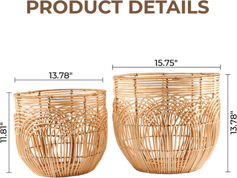 (Set Of 2) Large Woven Baskets