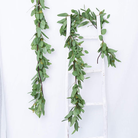 5.5Ft Seeded Eucalyptus Garland, Artificial Vines - Elegant Wedding Accents