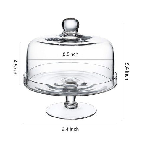 Glass Cake Stand with Dome - Elegant Wedding Accents