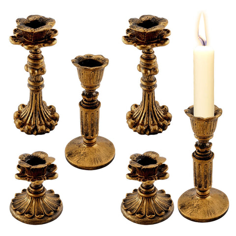 (6 Piece) Vintage Candlestick Holders