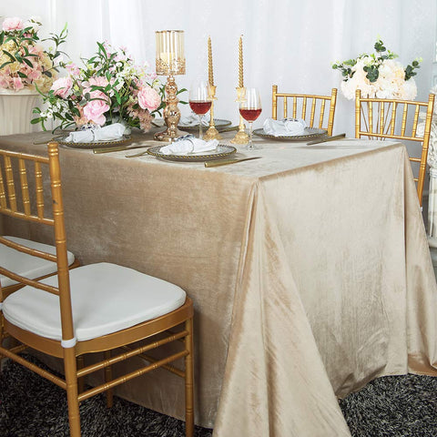 Italian Velvet Tablecloths (90x156 Inches)