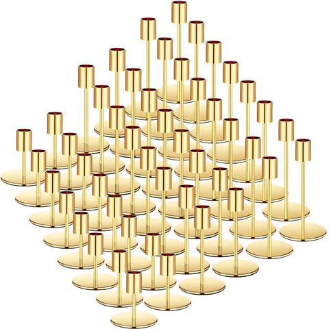 Bulk Set of Metal Taper Candle Holders