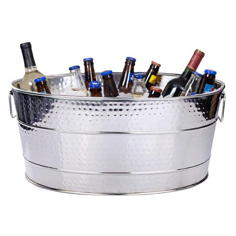 Heavy-Duty Oval Stainless Steel Bucket