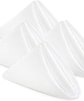[24 Pack, White] Cloth Napkins 17x17 Inches - Elegant Wedding Accents