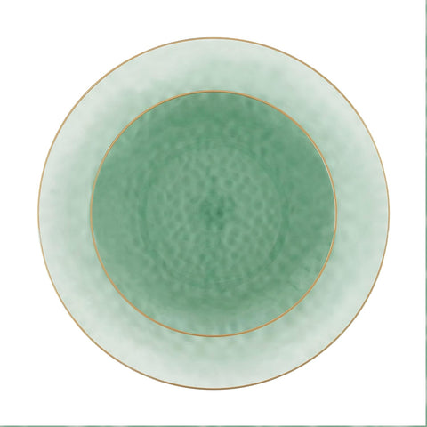 (128 Piece) 10 & 7 Inch Green Combo Plate Set