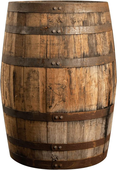 Authentic Whiskey Barrel (53 Gallons) Used Genuine American White Oak Wood Barrel with Steel Rings - Elegant Wedding Accents