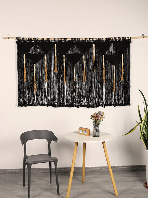 Large Macrame Wall Hanging (Includes Rod)