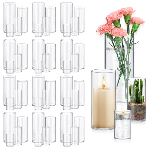 Set of Bulk Glass Cylinder Vases