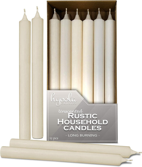 (12 Pack) 10 Inch Wool White Candles