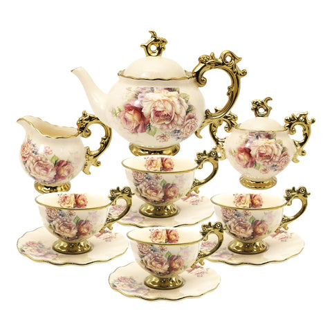 (15 Piece) British Porcelain Tea Set