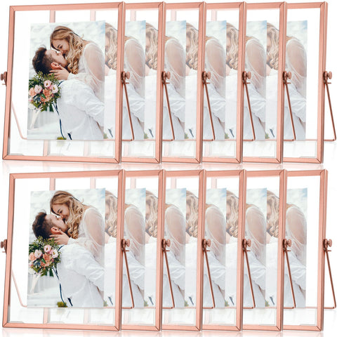 (Set of 9) Glass Picture Frame, for a 4 x 6 Inch photo