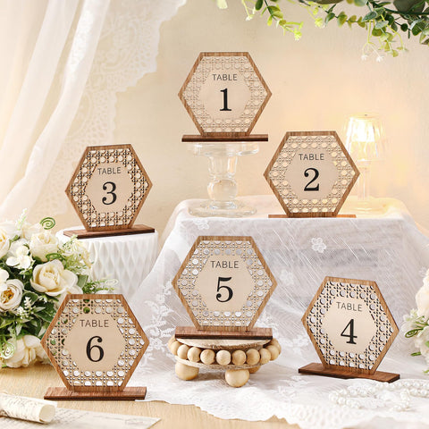20 Pcs Wooden Table Numbers 1-20